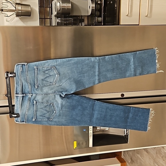 💕MOTHER💕 Mid Rise Dazzler Ankle Fray Jeans - Riding The Cliffside 29 NWOT - Picture 13 of 16